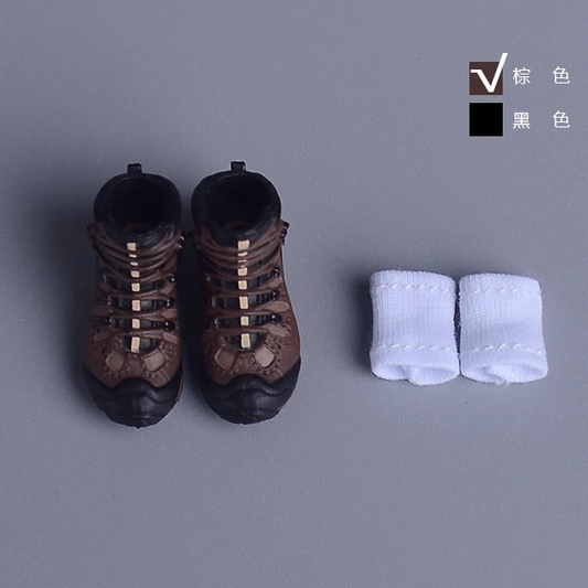Custom 1/12 Clothing Accessories Hiking Shoes