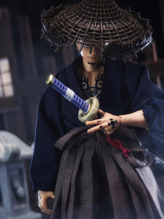 Custom 1/12 Clothing Accessories Clothes for Rurouni Kenshin Samurai Outfit and One Piece Law
