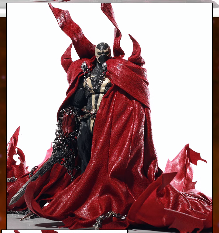 Custom 1/12 Clothing Accessories for McFarlane Spawn Cape & two chains