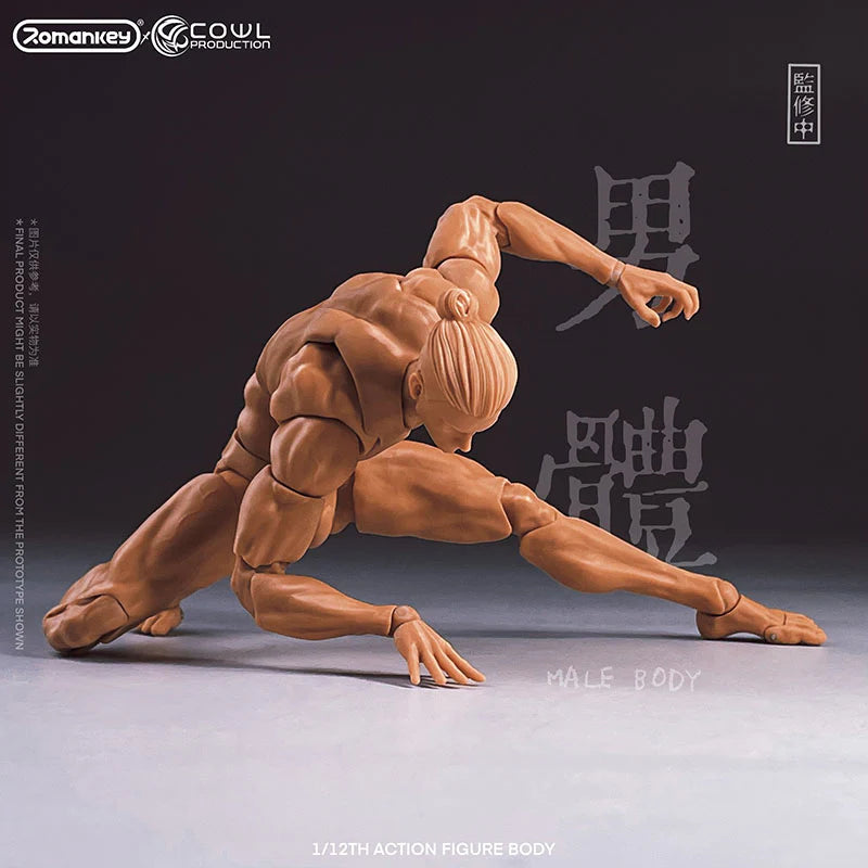 Romankey x COWL 1/12 Super Movable Male Body White, Yellow and Tan (Reissue)