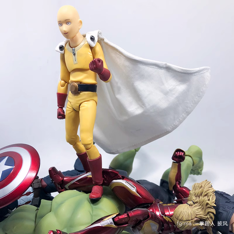 Custom 1/12 Clothing Accessories for Figma One Punch Man Cloak 1/12