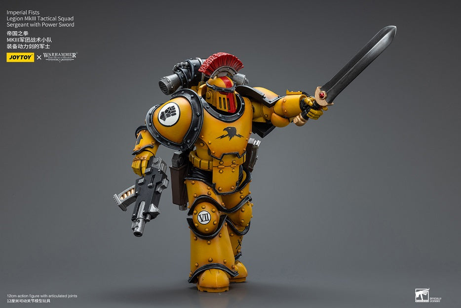 Warhammer 40K Imperial Fists Legion MkIII Tactical Squad Sergeant with Power Sword (In Stock)