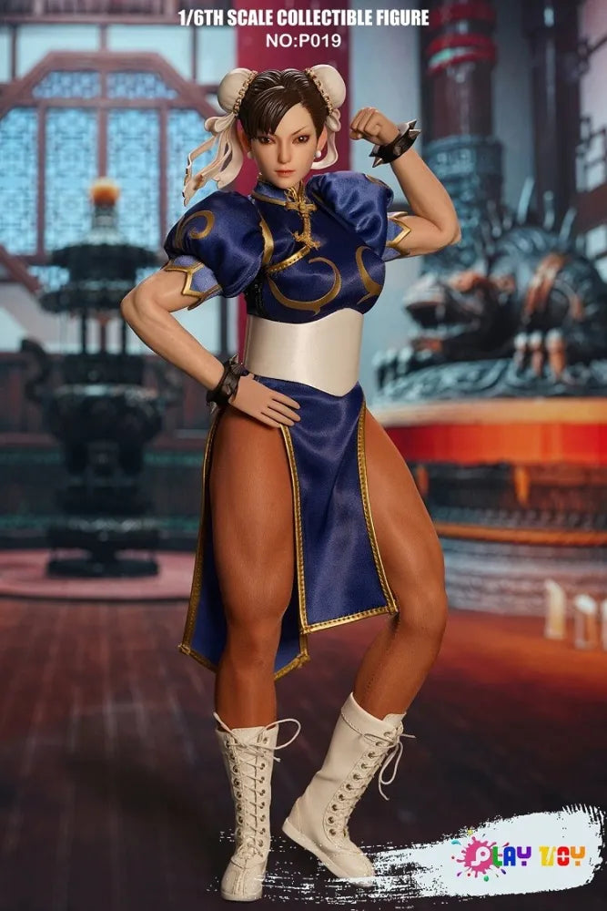 (Pre-Order) PLAY TOY 1/6 Goddess of Fighting P019 Street Fighter Chun-Li Seamless Figure