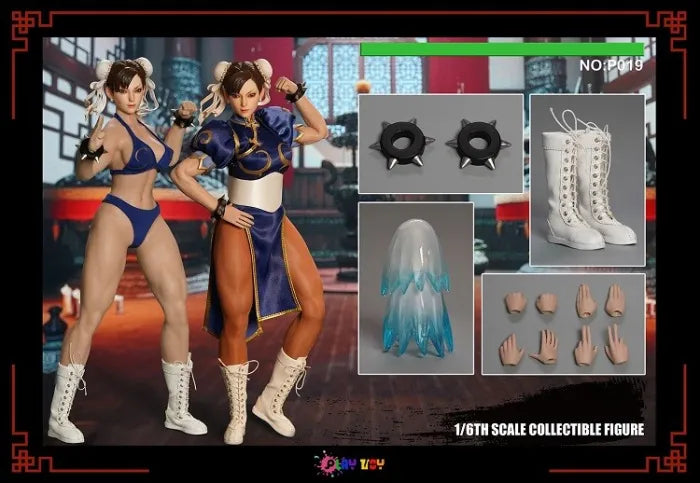 (Pre-Order) PLAY TOY 1/6 Goddess of Fighting P019 Street Fighter Chun-Li Seamless Figure
