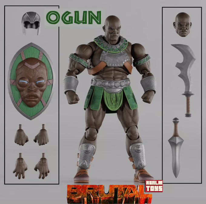 (Pre-Order) Brutal Realm Ogun the Master of Iron Figure 1/12 Scale Action Figure