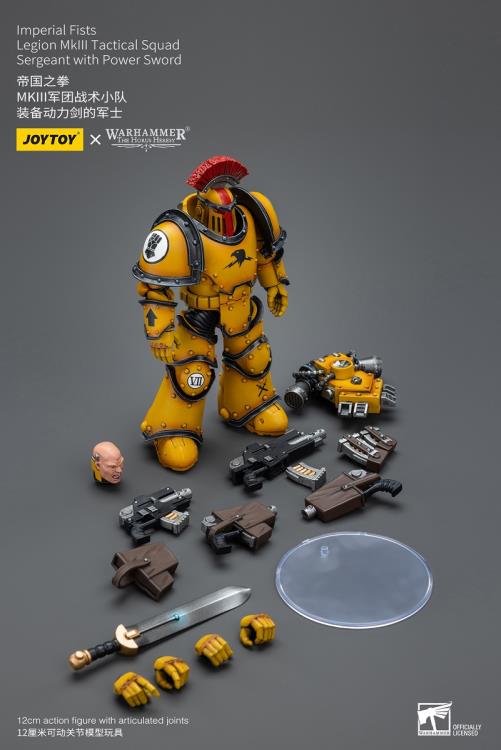 Warhammer 40K Imperial Fists Legion MkIII Tactical Squad Sergeant with Power Sword (In Stock)