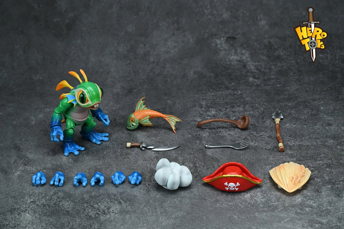 Hero toys Fish Hero 3.75 inches Green and Blue action figure (In Stock)