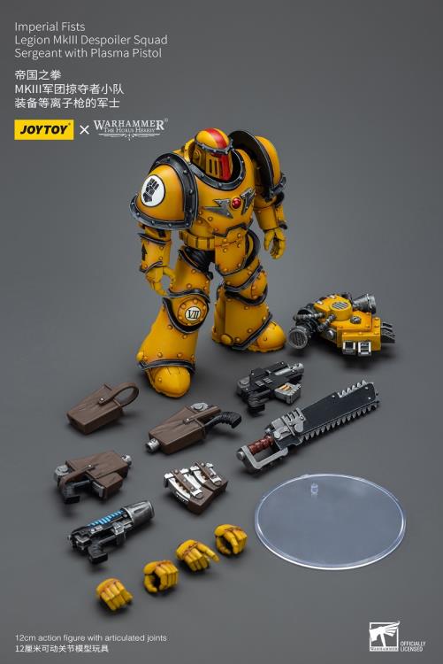 Warhammer 40K Imperial Fists Legion MkIII Despoiler Squad Sergeant with Plasma Pistol (In Stock)