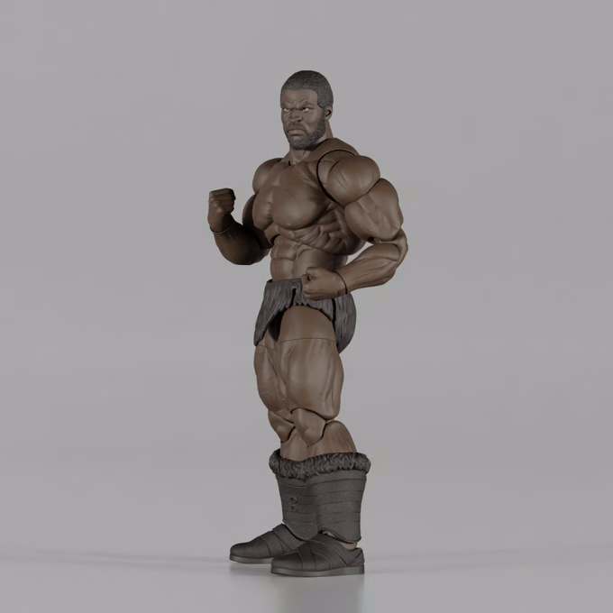 (Pre-Order) Brutal Realm African Warrior Barbarian 1/12 Scale Action Figure