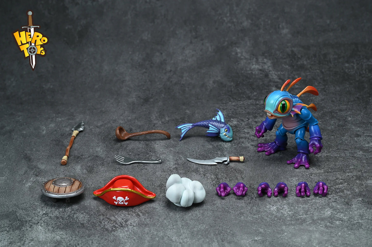 Hero toys Fish Hero 3.75 inches Green and Blue action figure (In Stock)