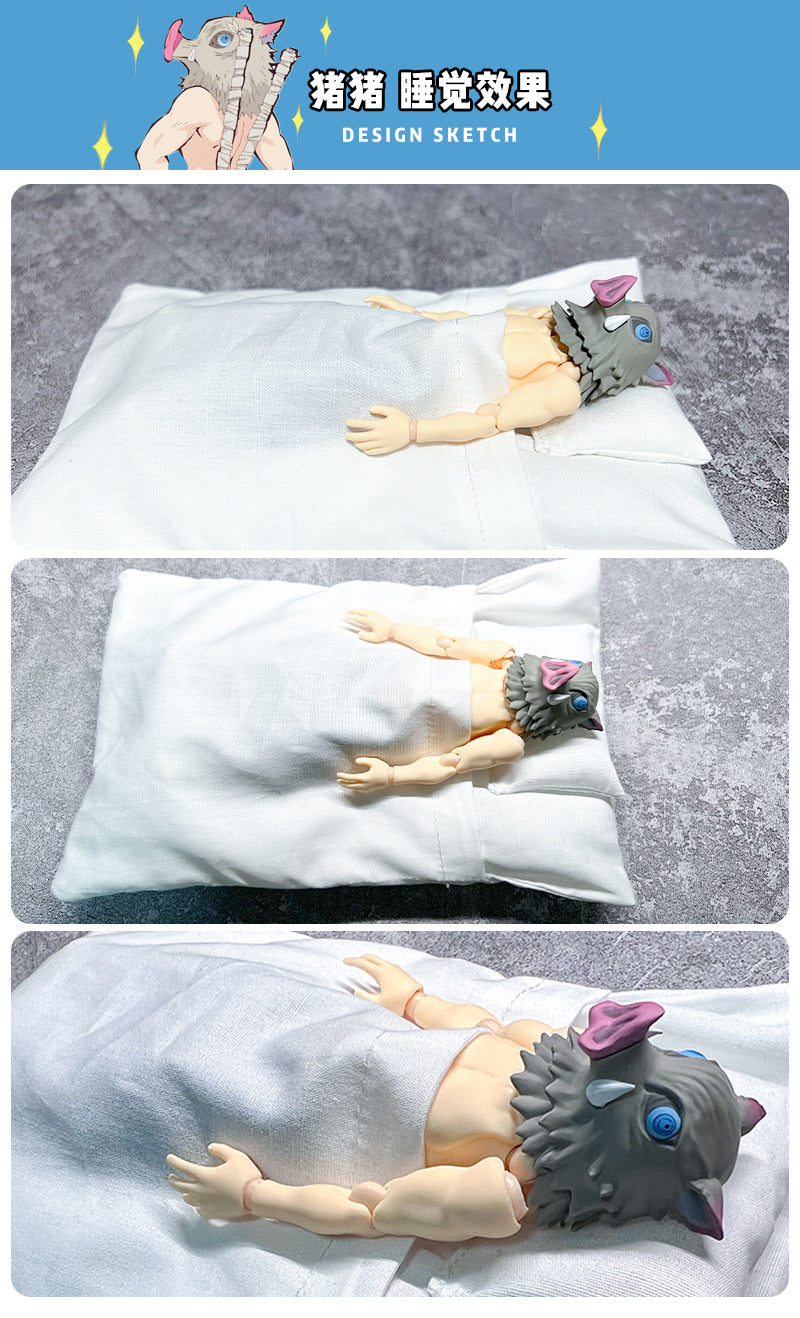 Custom 1/12 Clothing Accessories for Figma BUZZmod Inosuke Hashibira Skirt 1/12