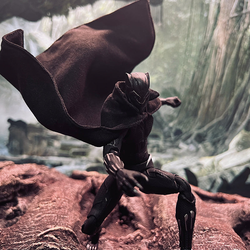 Custom 1/12 Clothing Accessories for S.H.Figuarts SHF Black Panther Cloak 1/12