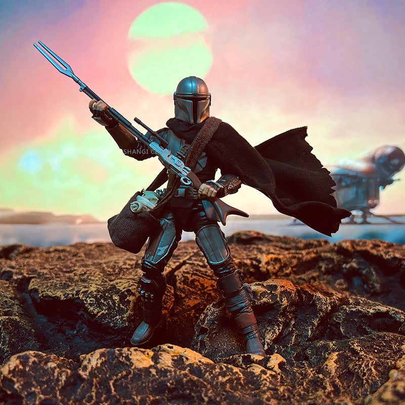 Custom 1/12 Clothing Accessories for S.H.Figuarts SHF Star Wars Mandalorian Cloak and Bag 1/12