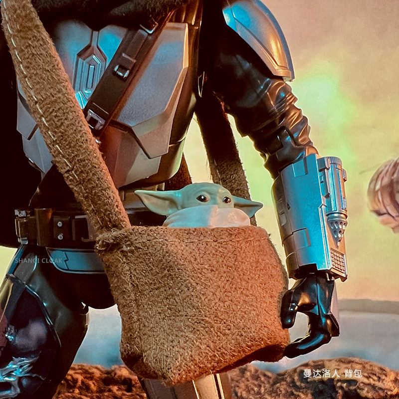 Custom 1/12 Clothing Accessories for S.H.Figuarts SHF Star Wars Mandalorian Cloak and Bag 1/12