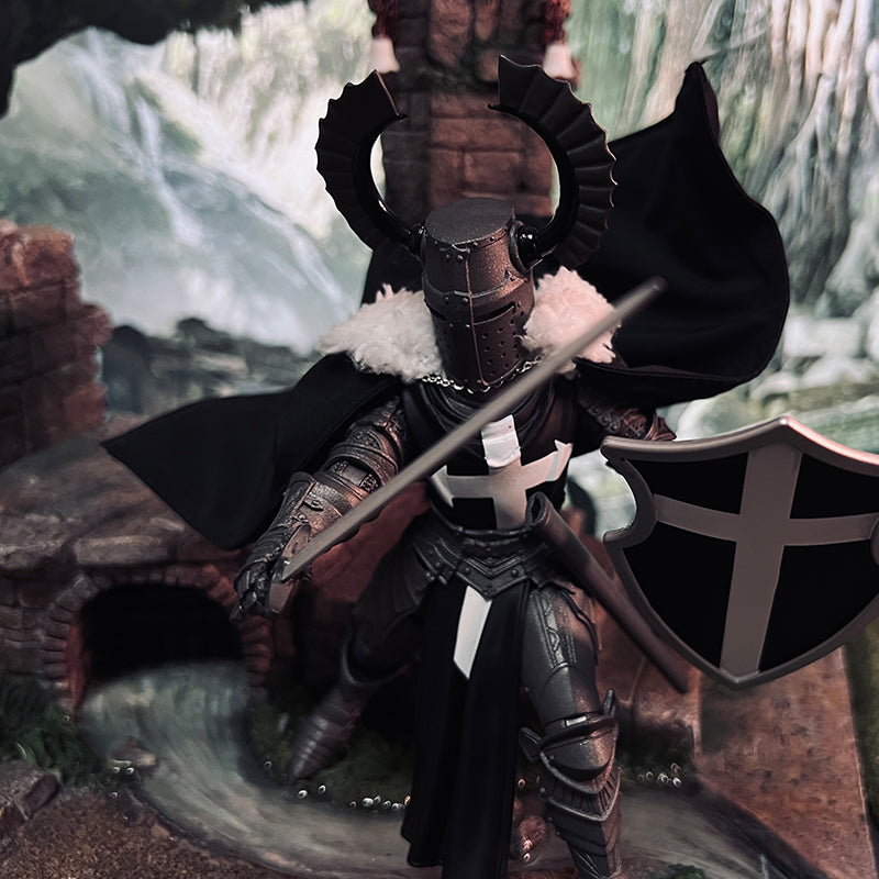 Custom 1/12 Clothing Accessories for Mythic Legions Black Templar Cloak 1/12