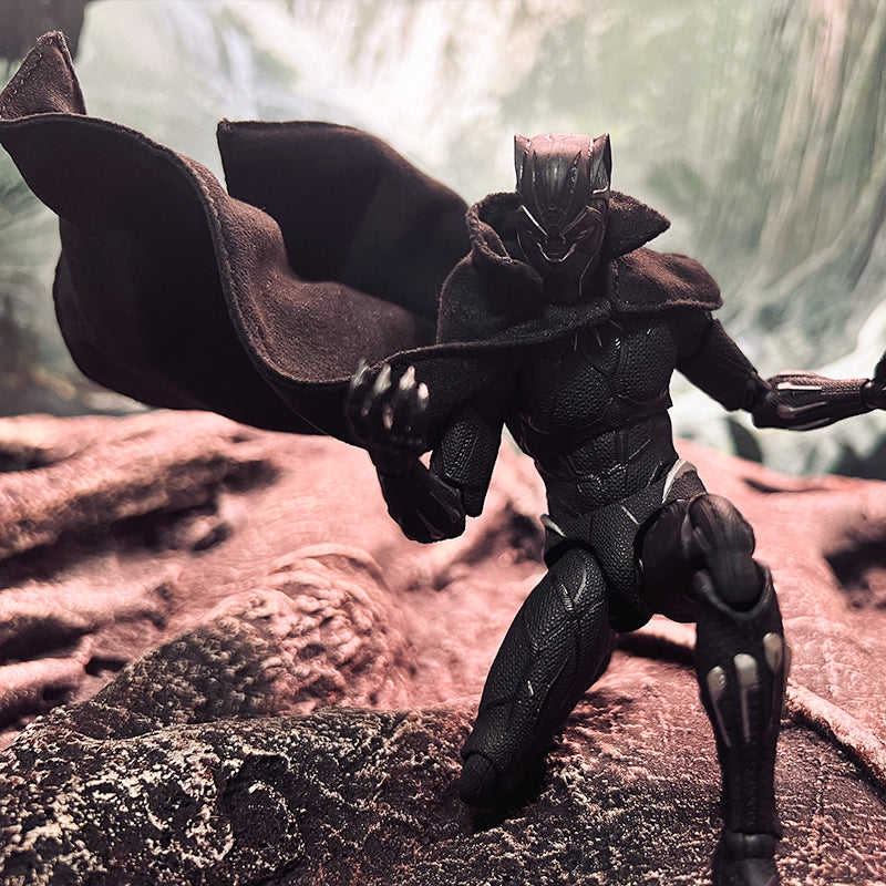 Custom 1/12 Clothing Accessories for S.H.Figuarts SHF Black Panther Cloak 1/12