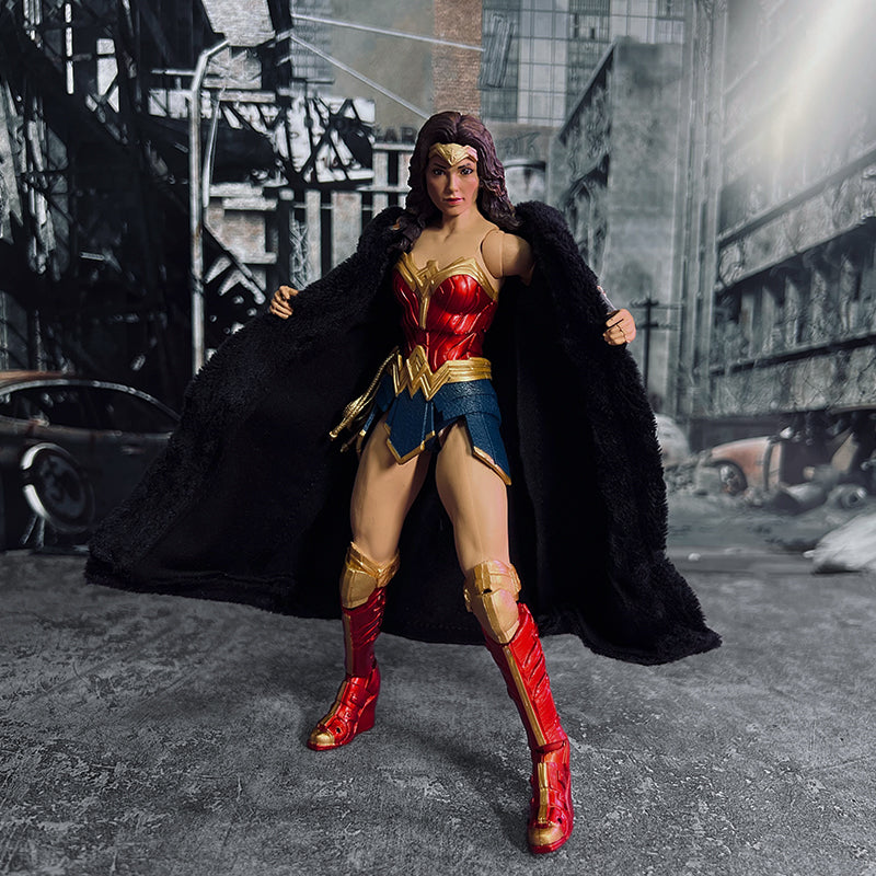 Custom 1/12 Clothing Accessories for Mcfarlane Wonder Woman Cloak 1/12