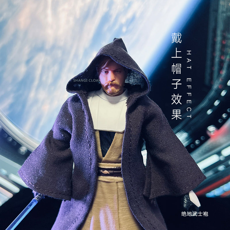 Custom 1/12 Clothing Accessories for Hasbro Star Wars Obi Wan Coat 1/12