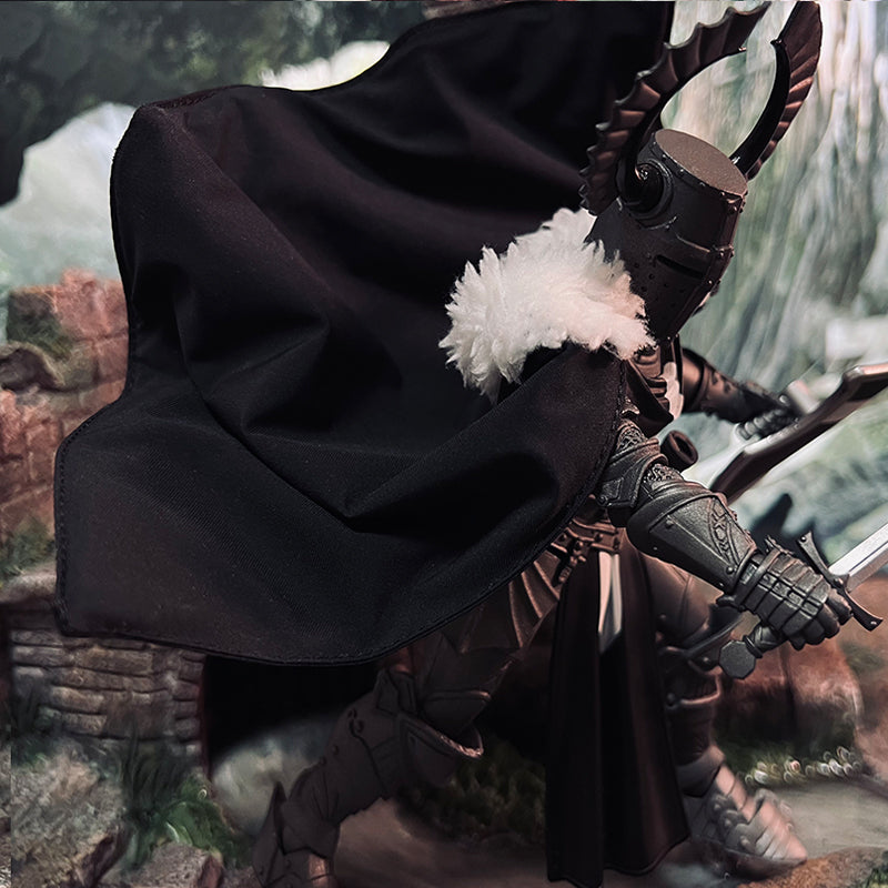 Custom 1/12 Clothing Accessories for Mythic Legions Black Templar Cloak 1/12