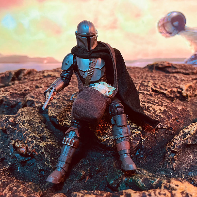 Custom 1/12 Clothing Accessories for S.H.Figuarts SHF Star Wars Mandalorian Cloak and Bag 1/12