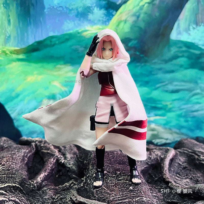 Custom 1/12 Clothing Accessories for S.H.Figuarts SHF Sakura Haruno Cloak 1/12