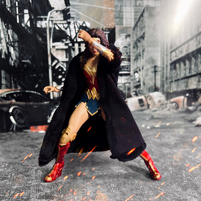Custom 1/12 Clothing Accessories for Mcfarlane Wonder Woman Cloak 1/12