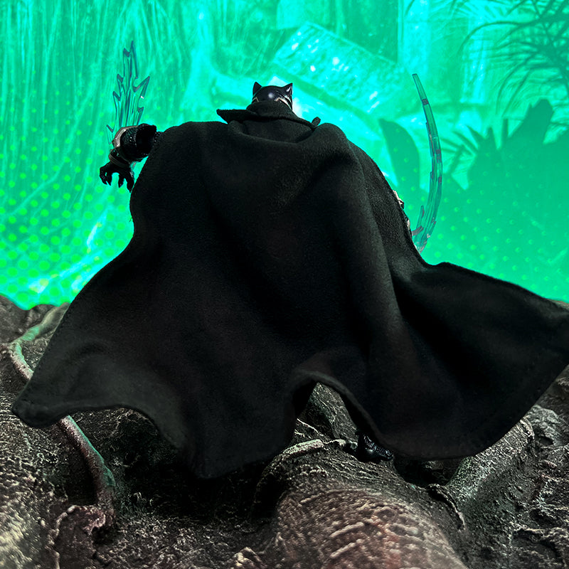 Custom 1/12 Clothing Accessories for Kaiyodo Amazing Yamaguchi Black Panther Cloak 1/12