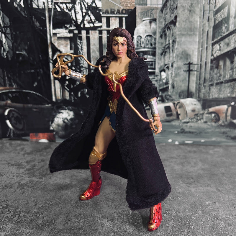 Custom 1/12 Clothing Accessories for Mcfarlane Wonder Woman Cloak 1/12