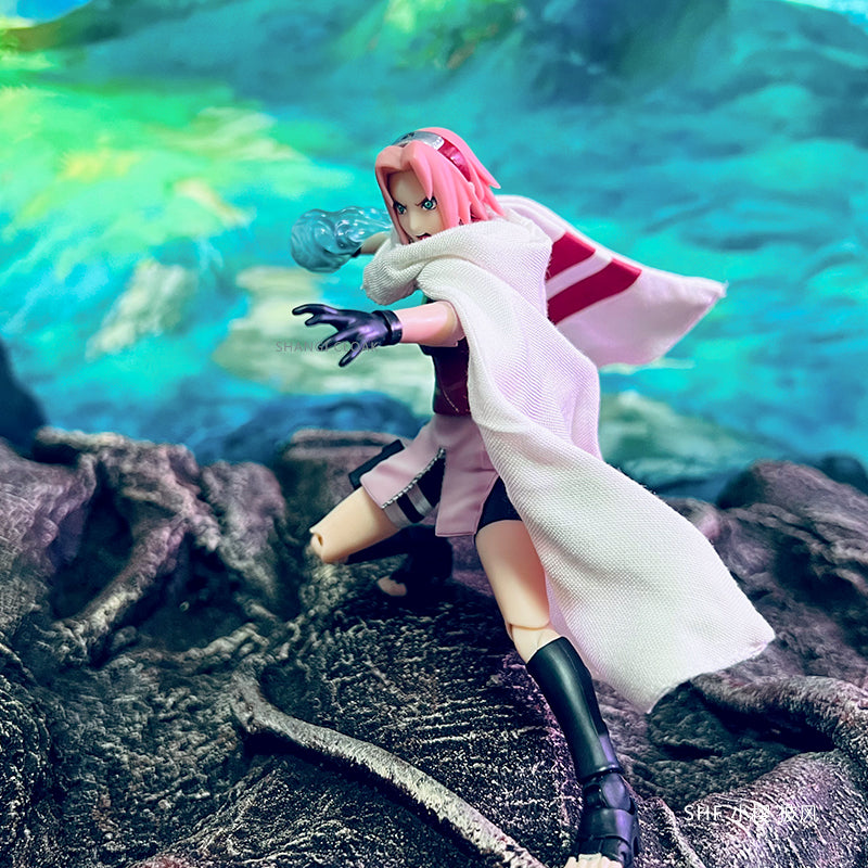 Custom 1/12 Clothing Accessories for S.H.Figuarts SHF Sakura Haruno Cloak 1/12