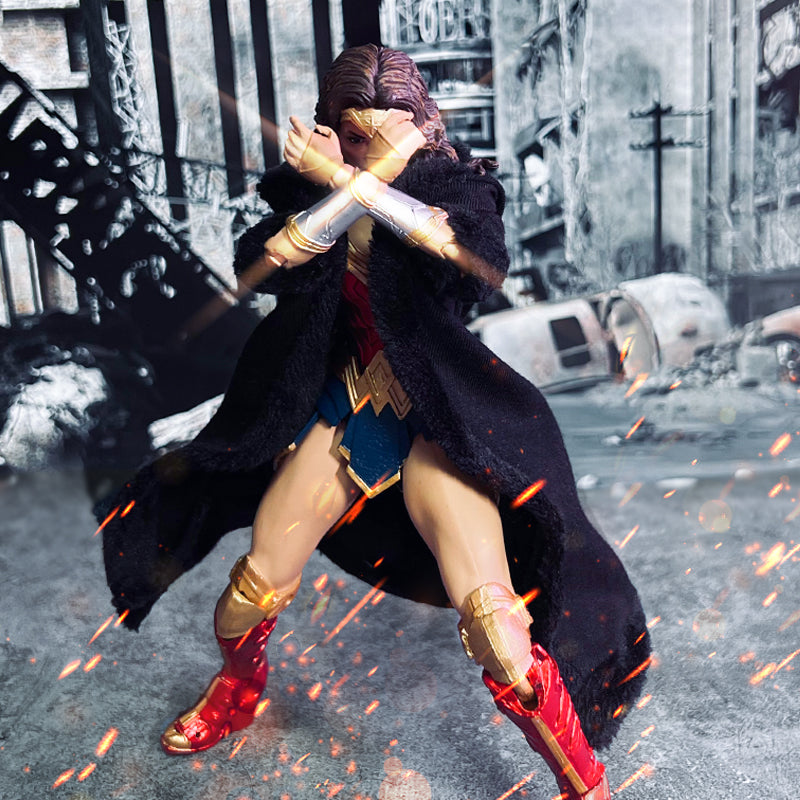 Custom 1/12 Clothing Accessories for Mcfarlane Wonder Woman Cloak 1/12