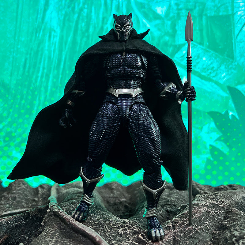 Custom 1/12 Clothing Accessories for Kaiyodo Amazing Yamaguchi Black Panther Cloak 1/12