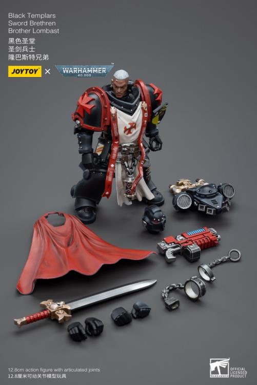 Warhammer 40k Black Templars Sword Brethren Brother Lombast 1/18 Scale Figure (In Stock)