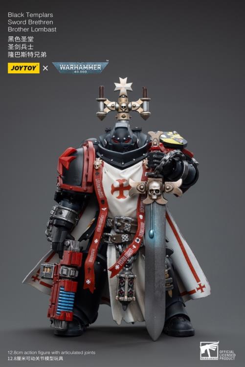 Warhammer 40k Black Templars Sword Brethren Brother Lombast 1/18 Scale Figure (In Stock)