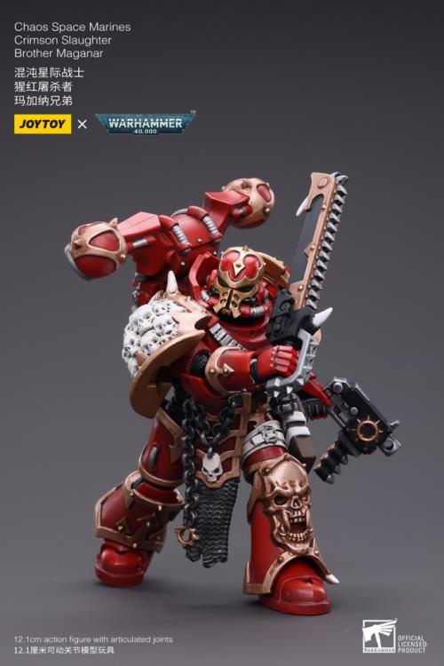 Warhammer 40K Chaos Space Marines Crimson Slaughter Brother Maganar 1/18 Scale Figure (In Stock)