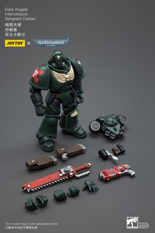 Warhammer 40k Dark Angels Intercessors Sergeant Caslan 1/18 Scale Figure (In Stock)