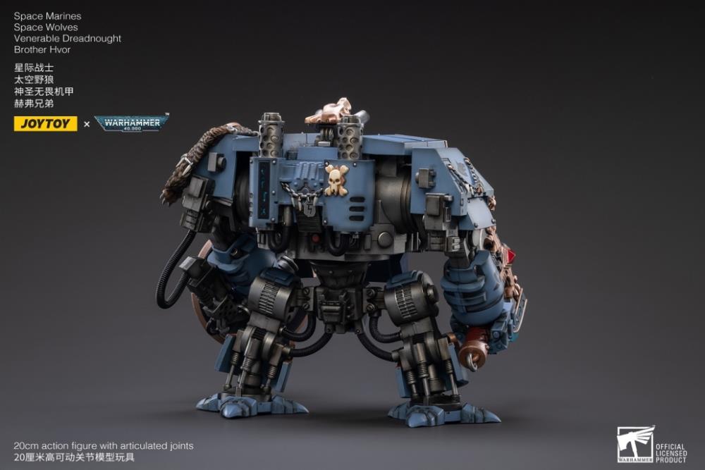 Warhammer 40K Space Marines Space Wolves Venerable Dreadnought Brother Hvor 1/18 Scale Figure (In Stock)