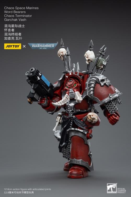 Warhammer 40k Chaos Space Marines Word Bearers Chaos Terminator Garchak Vash 1/18 Scale Figure (In Stock)