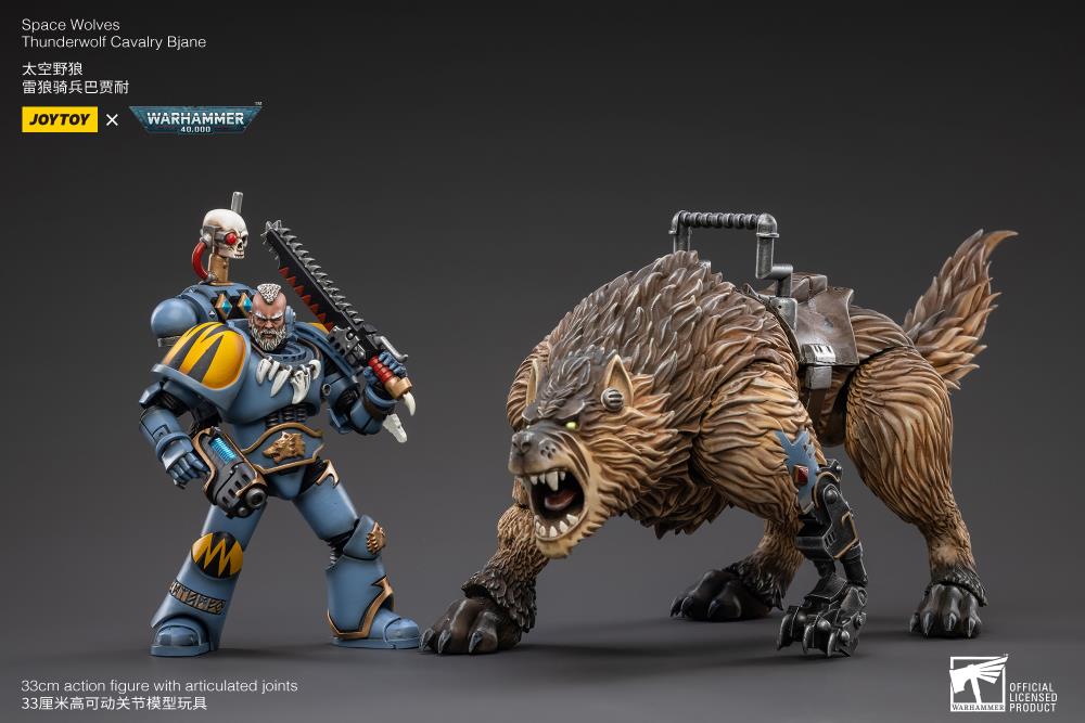 Warhammer 40K Space Wolves Thunderwolf Cavalry Bjane 1/18 Scale Figure (In Stock)