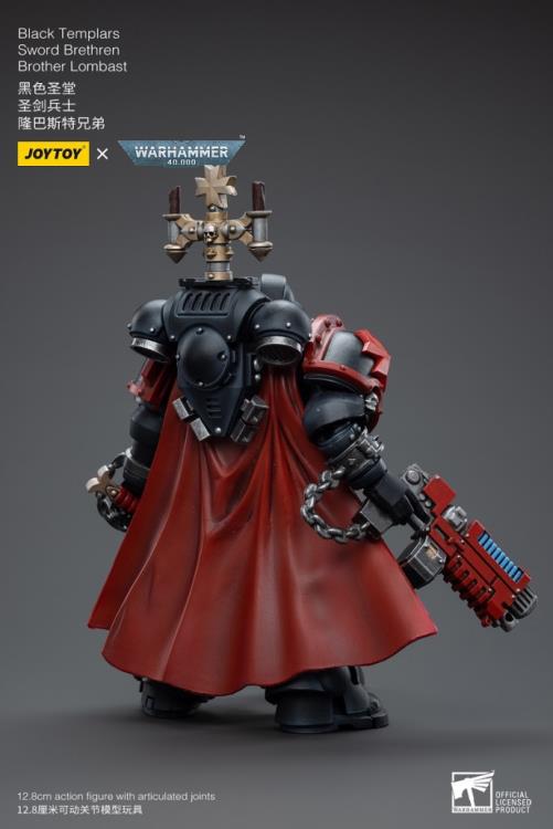 Warhammer 40k Black Templars Sword Brethren Brother Lombast 1/18 Scale Figure (In Stock)
