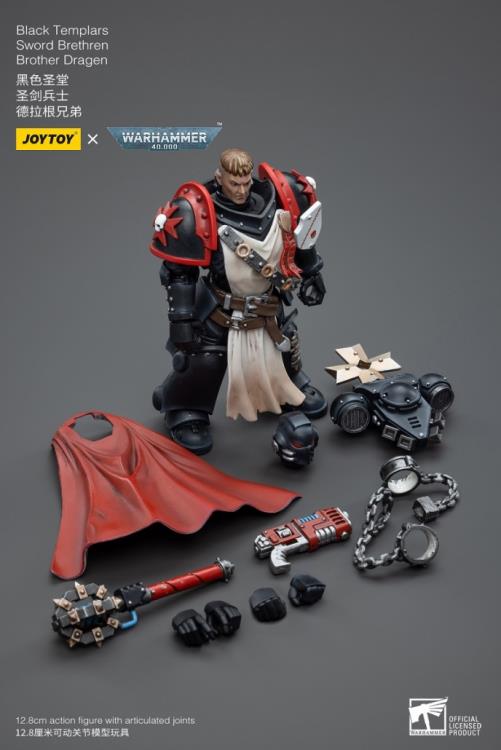 Warhammer 40k Black Templars Sword Brethren Brother Dragen 1/18 Scale Figure (In Stock)
