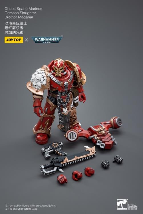 Warhammer 40K Chaos Space Marines Crimson Slaughter Brother Maganar 1/18 Scale Figure (In Stock)