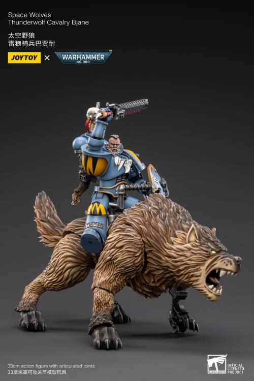 Warhammer 40K Space Wolves Thunderwolf Cavalry Bjane 1/18 Scale Figure (In Stock)