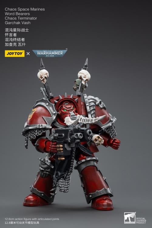 Warhammer 40k Chaos Space Marines Word Bearers Chaos Terminator Garchak Vash 1/18 Scale Figure (In Stock)