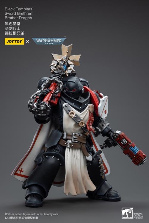 Warhammer 40k Black Templars Sword Brethren Brother Dragen 1/18 Scale Figure (In Stock)
