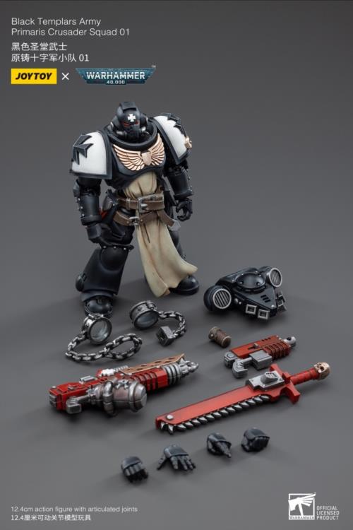 Warhammer 40K Black Templars Primaris Crusader Squad 1/18 Scale Figure Set (In Stock)