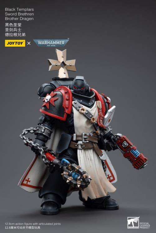 Warhammer 40k Black Templars Sword Brethren Brother Dragen 1/18 Scale Figure (In Stock)