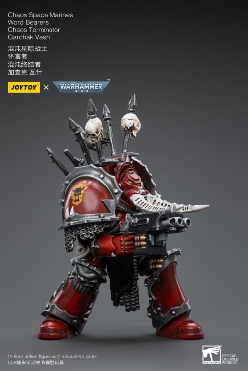 Warhammer 40k Chaos Space Marines Word Bearers Chaos Terminator Garchak Vash 1/18 Scale Figure (In Stock)