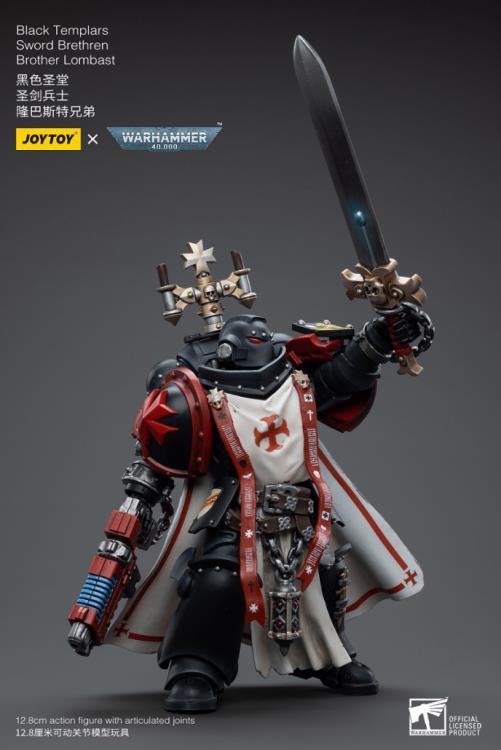 Warhammer 40k Black Templars Sword Brethren Brother Lombast 1/18 Scale Figure (In Stock)