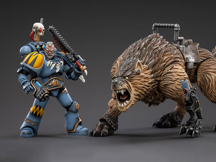 Warhammer 40K Space Wolves Thunderwolf Cavalry Bjane 1/18 Scale Figure (In Stock)