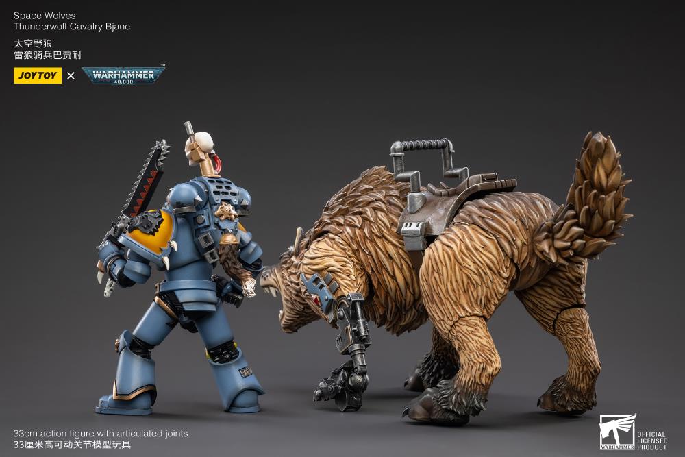 Warhammer 40K Space Wolves Thunderwolf Cavalry Bjane 1/18 Scale Figure (In Stock)